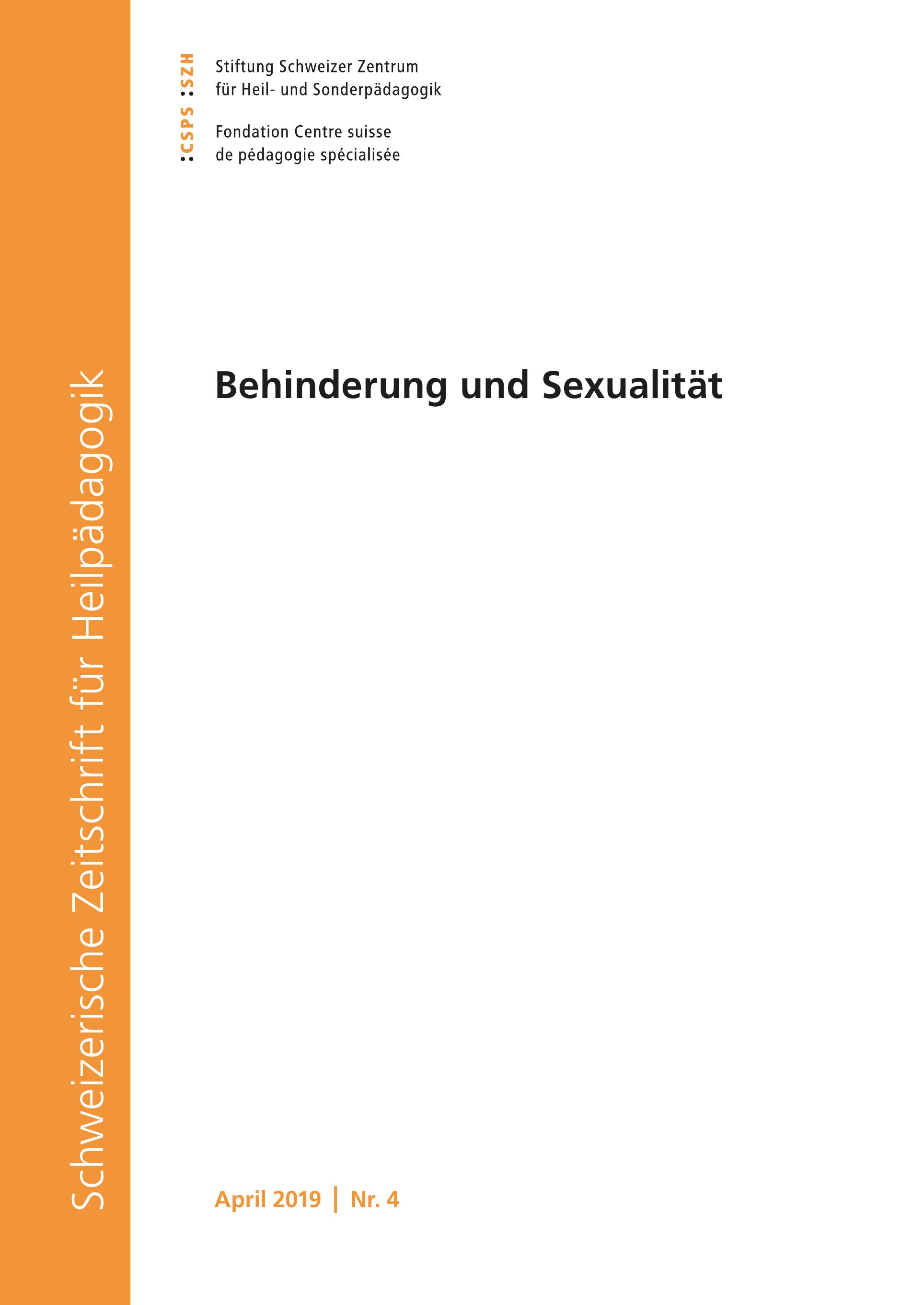 					Ansehen Bd. 25 Nr. 4 (2019): Behinderung und Sexualität
				