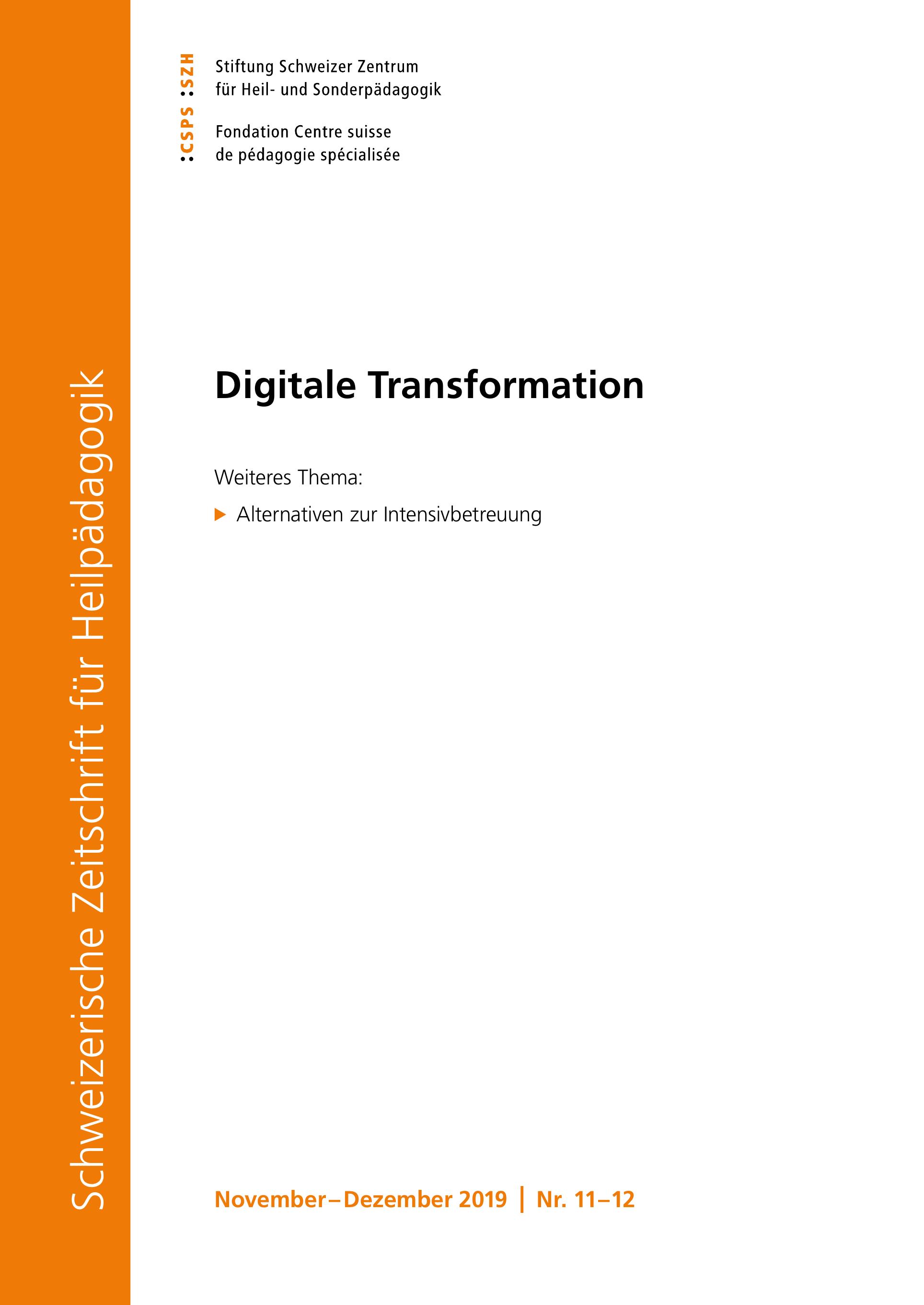 					Ansehen Bd. 25 Nr. 11-12 (2019): Digitale Transformation
				