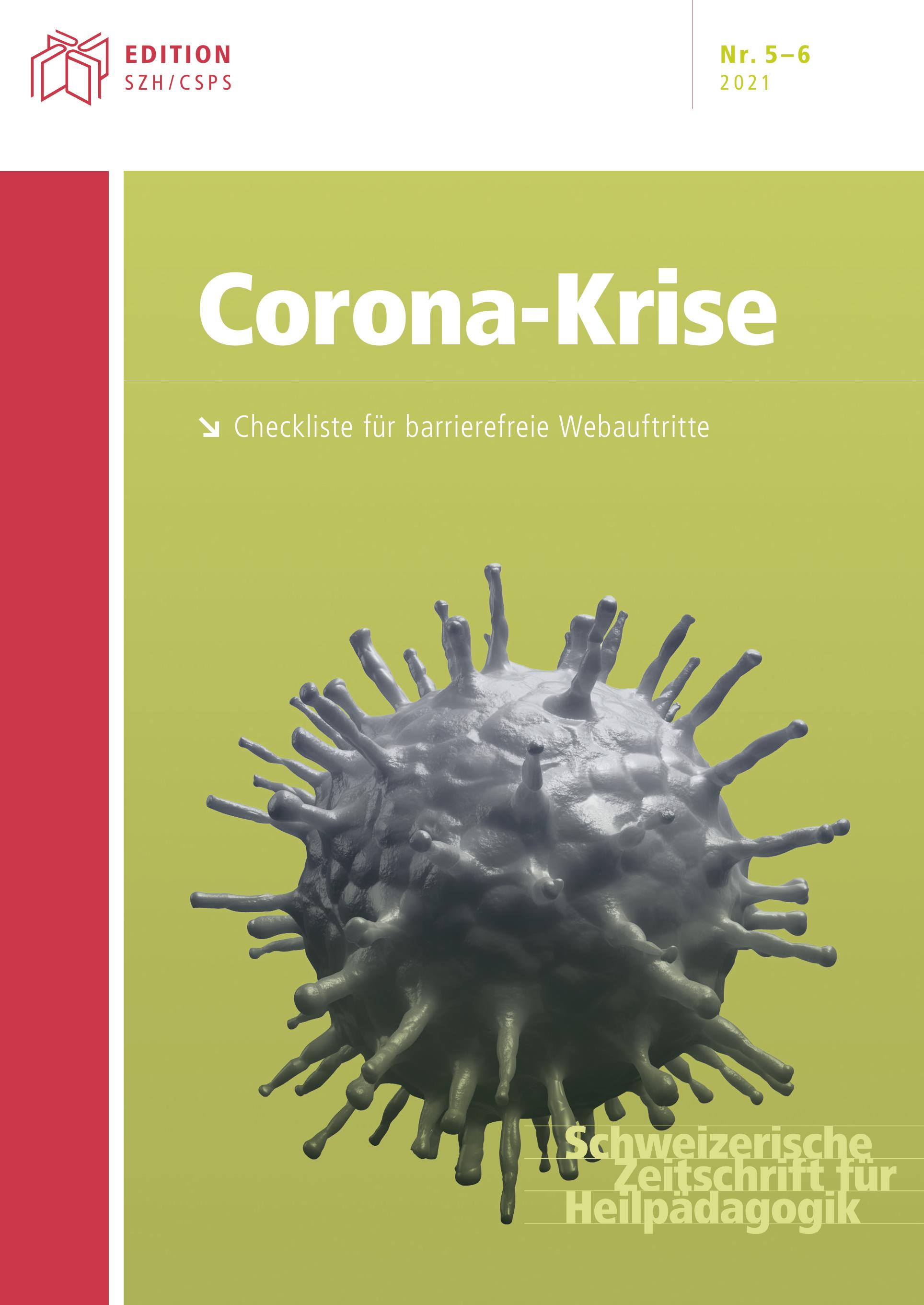 					Ansehen Bd. 27 Nr. 5-6 (2021): Corona-Krise
				